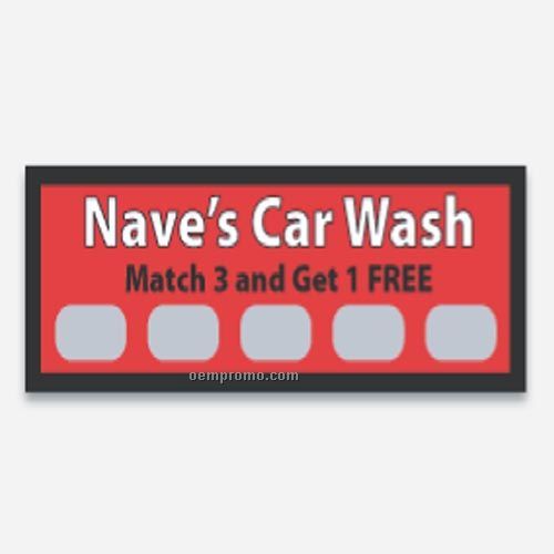 4" X 1.75" Rectangle Scratch & Win Magnet