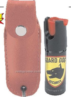 Tear Gas Spray W/ Pink Faux Leather Case & Key Ring