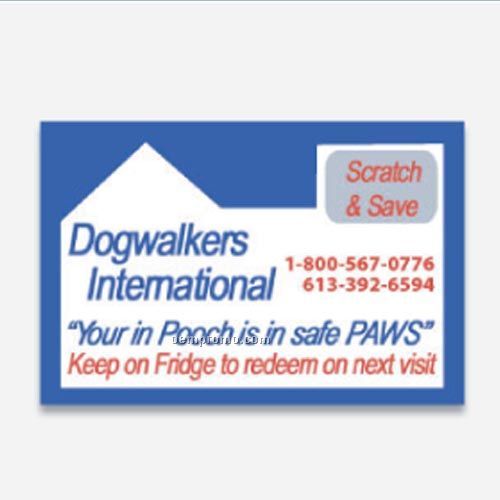 3" X 2" Square - Rectangle Scratch & Win Magnet