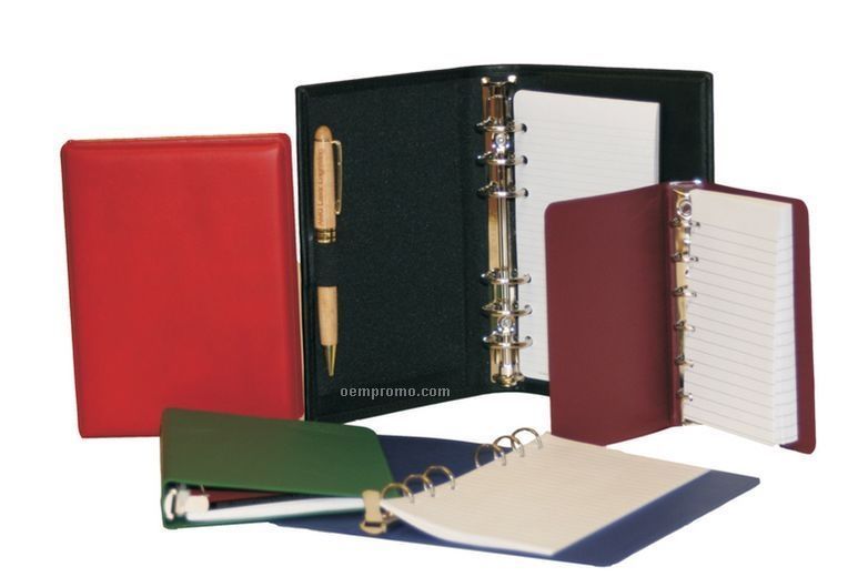 Memo 6 Ring Binder - 6"X3 1/2" Sheet Size (1/2" Ring)