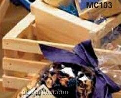 11-1/2"X10"X3-1/2" Plain Wooden Slat Style Gift Basket Crates