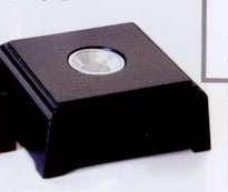 LED Lighting Black Wood Trapezoid Prism Base (2-1/4"X5")