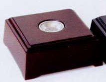 LED Lighting Mahogany Wood Trapezoid Prism Base (2-1/4"X5")