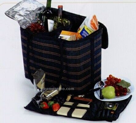 Picnic Plus Magnolia 2 Person Picnic Tote W/ Cutting Board