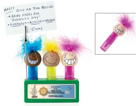 Goofy Group Multicultural Highlighter/ Memo Holder Set