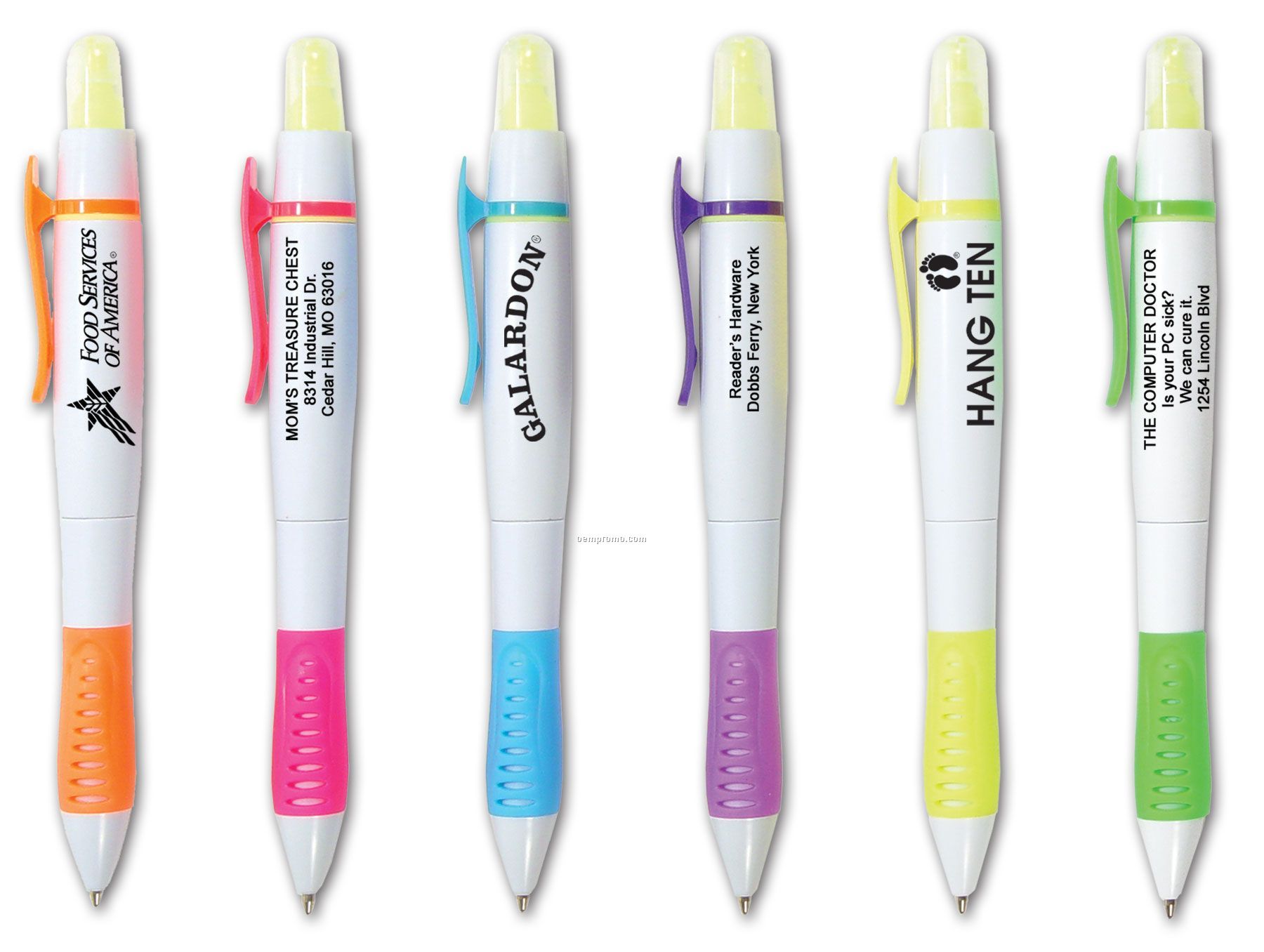 Double Take Highlighter Pen Combo - White Barrel