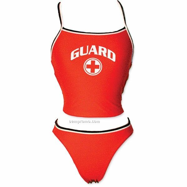 Red/Navy Women's Optimum Guard Tankini W/ Custom Imprint (28-38)