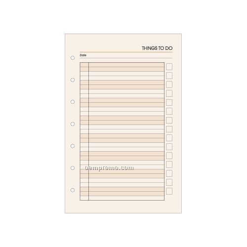 7-hole To-do Pages: 50 Count