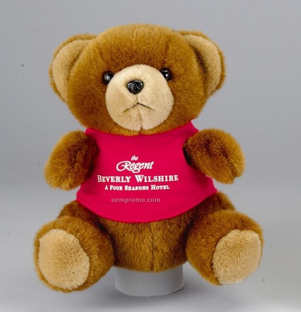 teddy bear with embroidered eyes