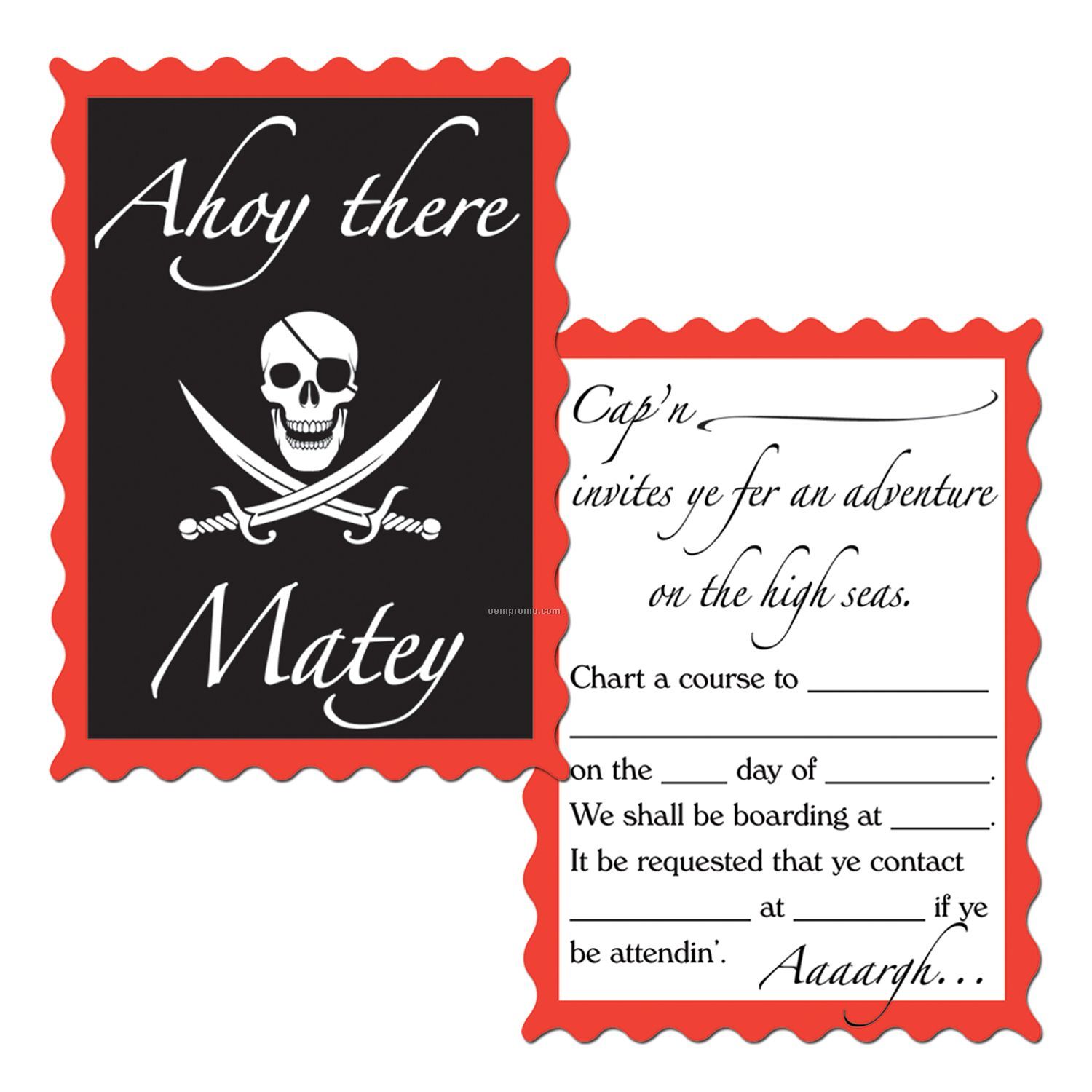 Pirate Party Invitations