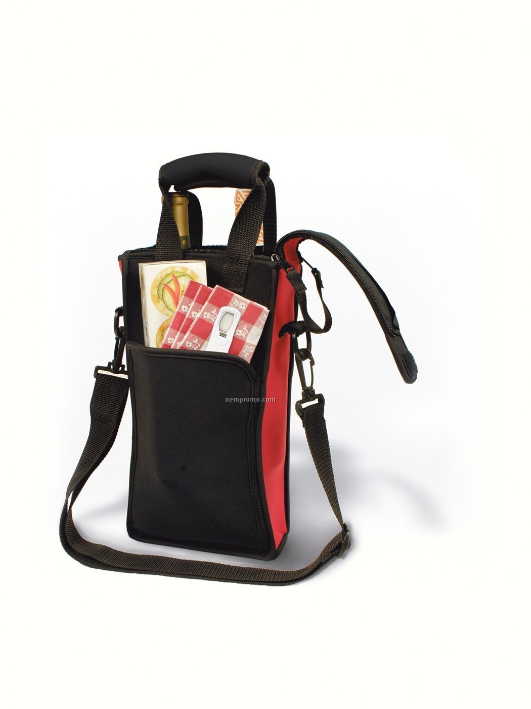 Zip-n-go Picnic Neoprene 2 Bottle Wine Bag With Traveler's Corkscrew- Bulk