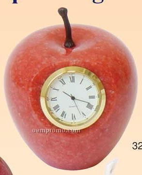 red marble apple paper weight