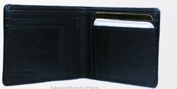 Men's Medium Brown Stone Wash Wallet W/Horizontal Credit Card Slot