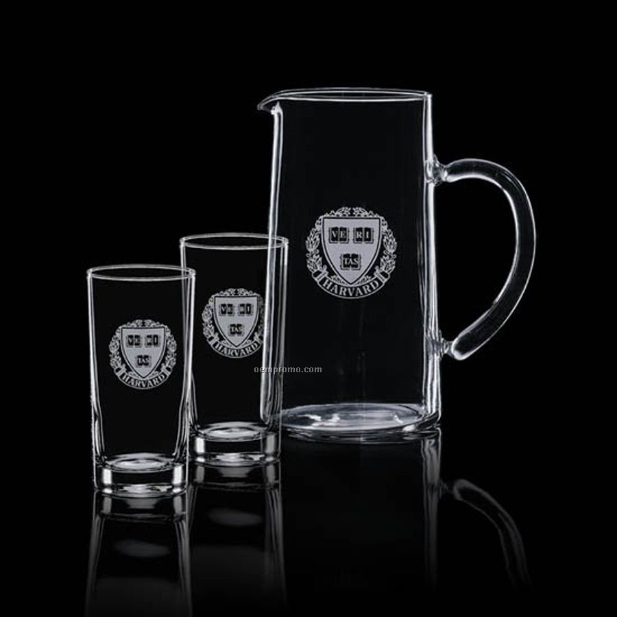 43 Oz. Aristocrat Pitcher With 2 Hiball Glasses