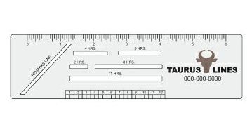 Trucker Logbook Ruler (Rectangle)