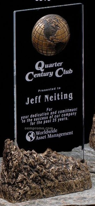 Stoneridge Gallery Crystal Summit Stone Award With Accent (12")