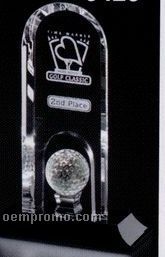 Sports Gallery Crystal Springfield Golf Award (10 1/2")