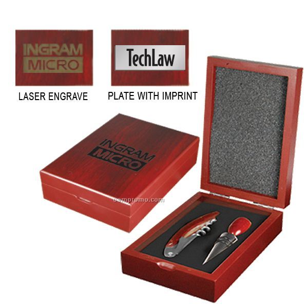 2-piece Wine Accessory Set With Corkscrew & Bottle Opener