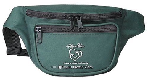 Classic 3-zippers Fanny Pack-600d (7"X4"X4-1/2")