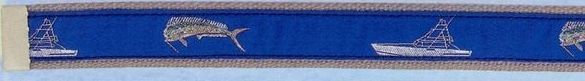 D Ring Embroidered Web Belt (Bull Dolphin)