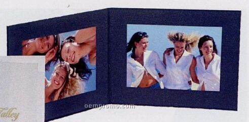 Black Horizontal Double-sided Portrait Folder (5"X7")