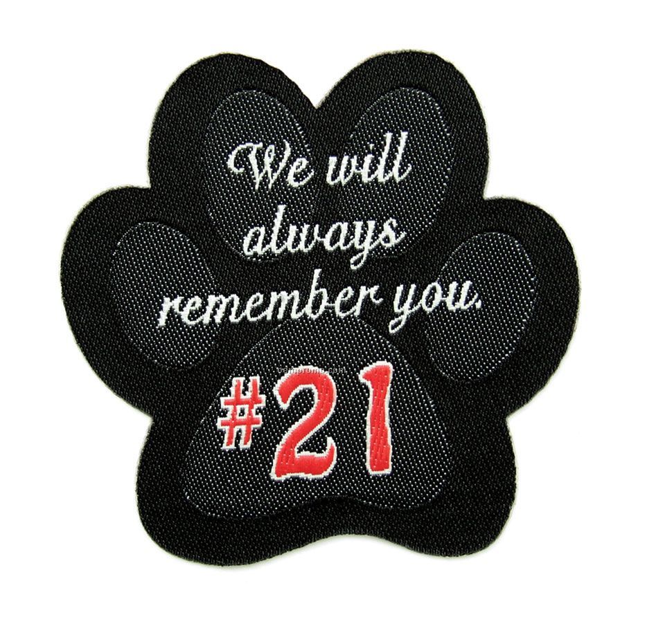 Woven Paw Shaped Sticker