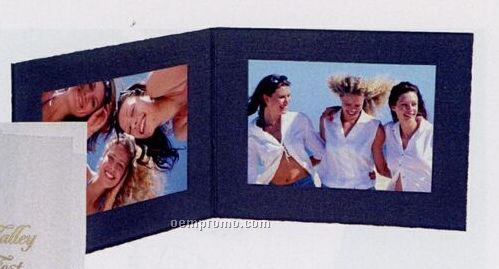 Black Vertical Double-sided Portrait Folder (4"X6")