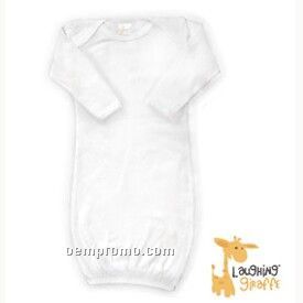 White Infant Long Sleeve Cotton Gown