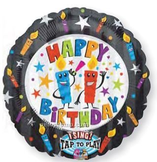28" Singing Happy Birthday Candles Happy Birthday Balloon
