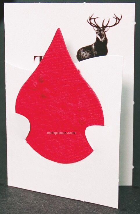 Floral Seed Paper Pop-out Booklet - Blood Drop