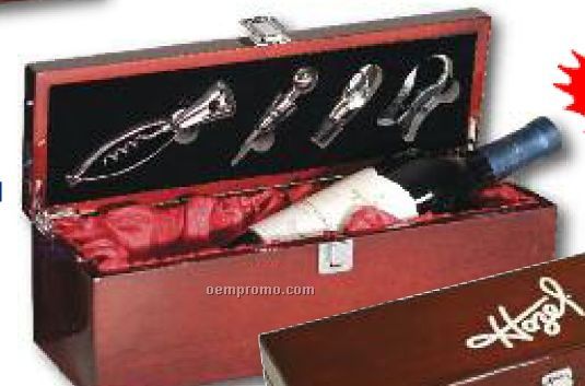 Wine Bottle Box W/ Rosewood Piano Finish