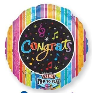 28" Singing Confetti Congrats Balloon