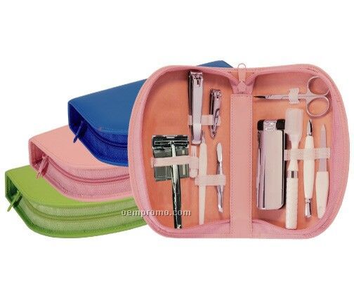 Royce Leather Ladies Manicure Kit W/ Razor
