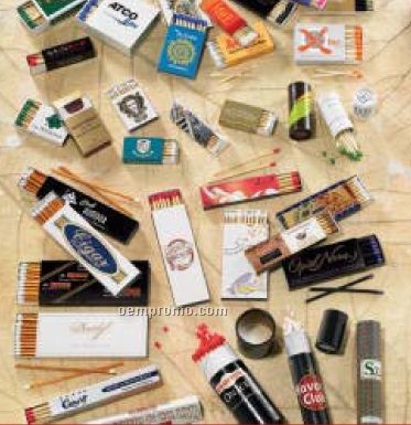 18 Count Custom Cigar Match Box With 3" Matches (84mm X48mm X10mm)