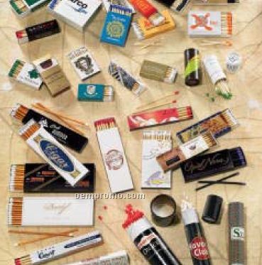 Custom Pocket Match Box With 25 Count 2" Matches (56mm X48mm X8mm)