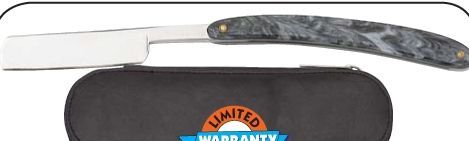 Maxam Folding Straight Razor W/ Marbled Resin Handle