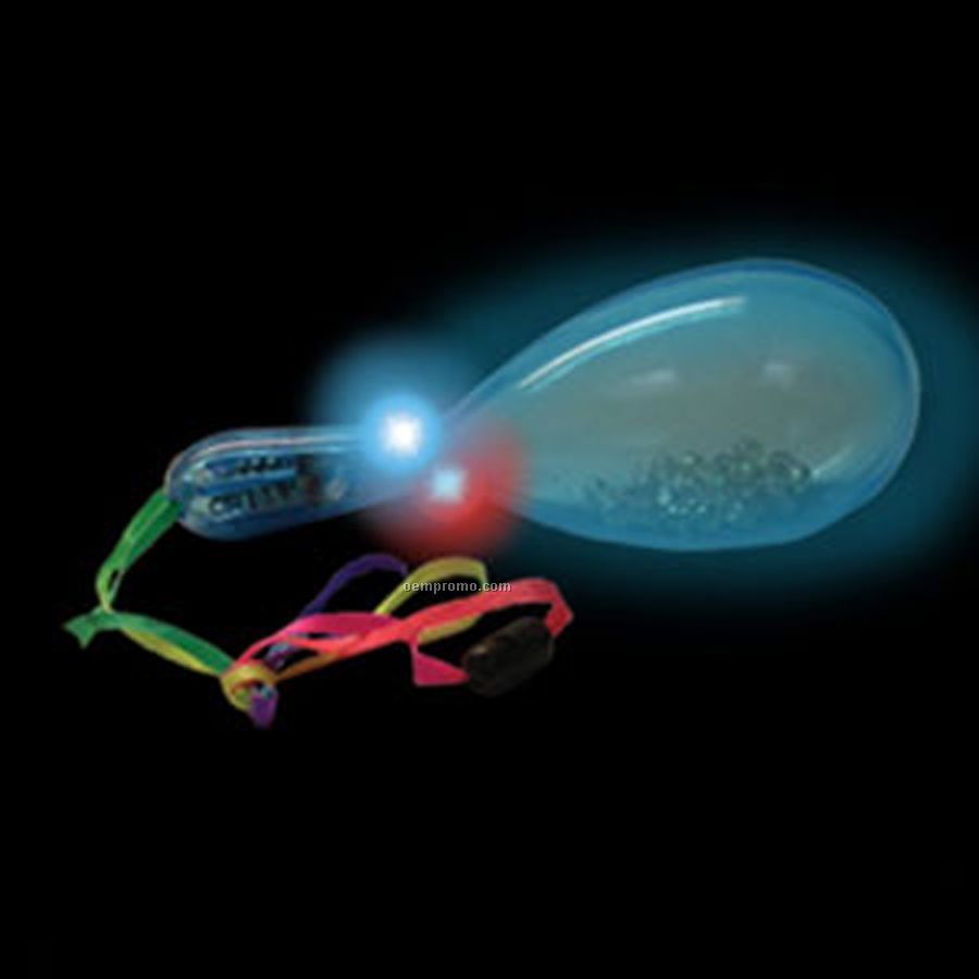 Blue Light Up Maraca With Red & Blue Leds