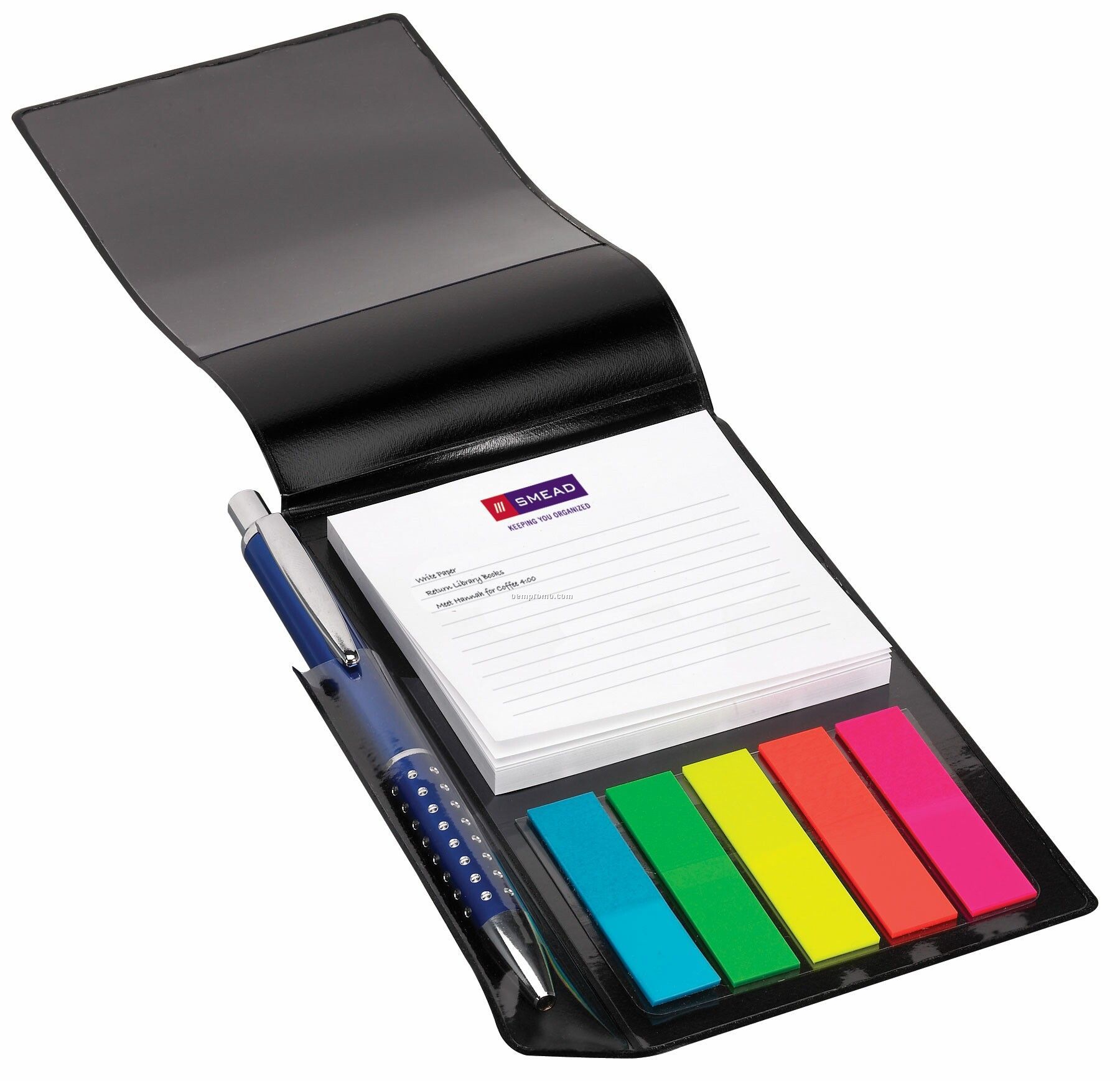 Note Tote Vinyl Organizer W/ Notepad & Flags