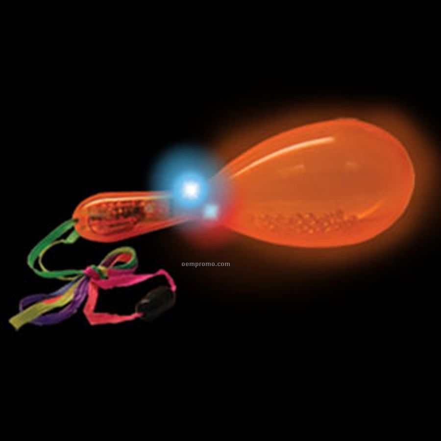 Orange Light Up Maraca With Red & Blue Leds