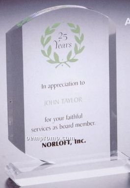 Executive Series Rounded Top Award W/ Base (6"X8")