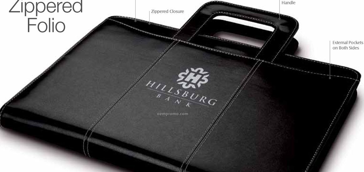 Executive Zippered Folio W/3 Ring Binder