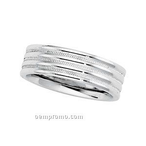 14 Karat White Gold 4mm Comfort Fit