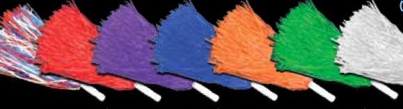 16" Orange Plastic Pom Poms