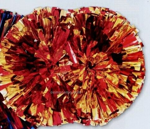 2 Color Mix Metallic 4" Show Pom Poms