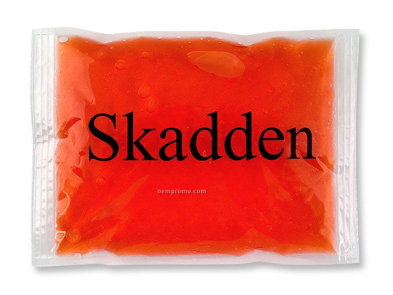 Red Freeze - Solid Ice / Heat Pack With Black, Blue Or Red Imprint (4"X6")