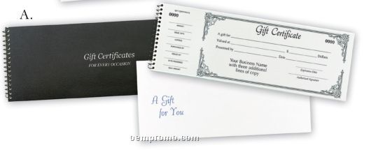 Single Gift Certificate Books