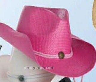 Straw U Shape It Western Hat W/ Inside Stretch Band In Colors