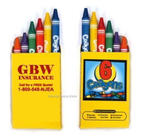 6 Pack Crayons