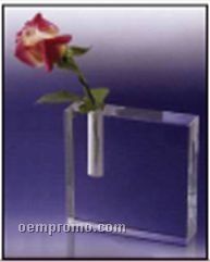 Secretary Appreciation Bud Vase. Side Hole. Optic Crystal.