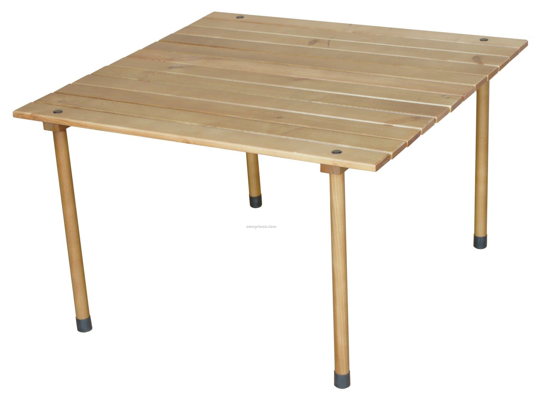 Collapsible Folding Low Table W/Natural Wood Finish Top And Black Carry Bag